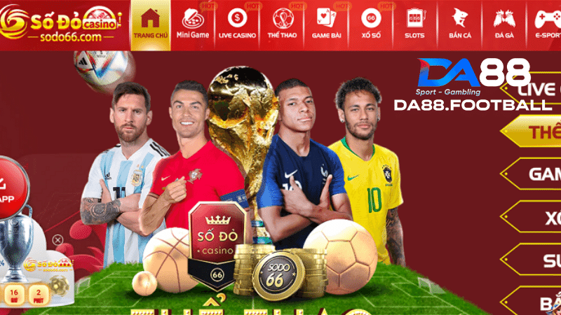 Nhà cái Sodo66 - Sân chơi chất lượng 5 sao trong thị trường cá cược online 3 Giao diện nhà cái Sodo66 với tông màu đỏ làm chủ đạo